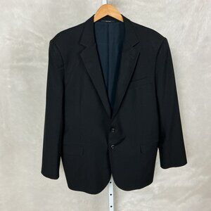 Gucci Men's Black 100% Wool Two Button Blazer Jacket Italian 58 R US 48 R
